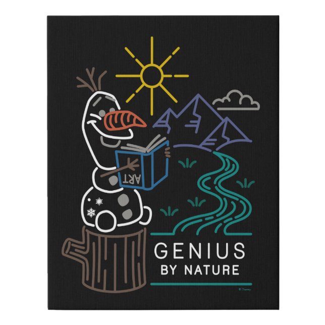 Frozen 2 | Olaf - Genius by Nature Faux Canvas Print (Front)