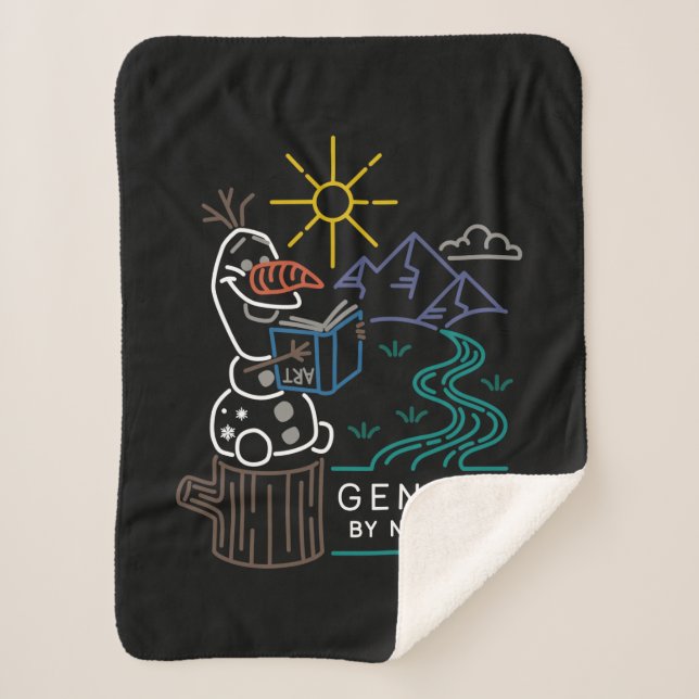 Frozen 2 | Olaf - Genius by Nature Sherpa Blanket (Front)
