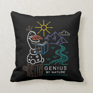 Frozen 2 Olaf - Genius by Nature Throw Pillow