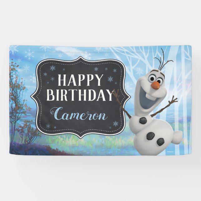 Frozen 2 - Olaf Happy Birthday Banner (Horizontal)