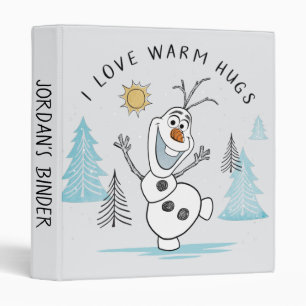 Frozen 2   Olaf "I Love Warm Hugs" Sketch 3 Ring Binder