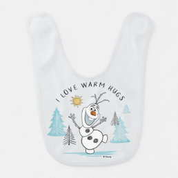 Frozen 2 | Olaf &quot;I Love Warm Hugs&quot; Sketch Baby Bib