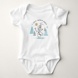 Frozen 2   Olaf "I Love Warm Hugs" Sketch Baby Bodysuit