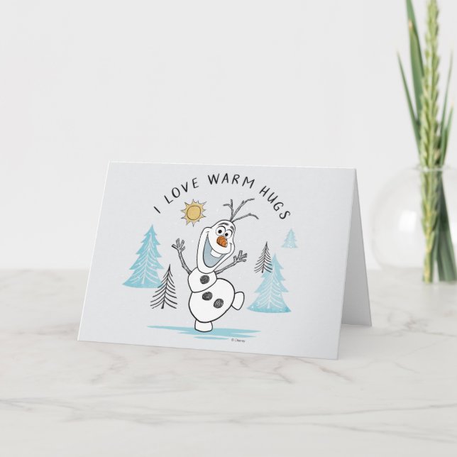 Frozen 2 | Olaf "I Love Warm Hugs" Sketch Card (Front)