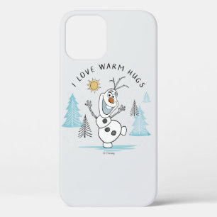 Frozen 2 Olaf "I Love Warm Hugs" Sketch iPhone 12 Case