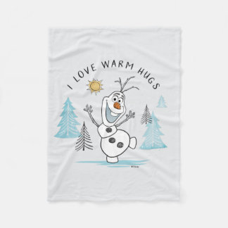 Frozen 2 | Olaf "I Love Warm Hugs" Sketch Fleece Blanket