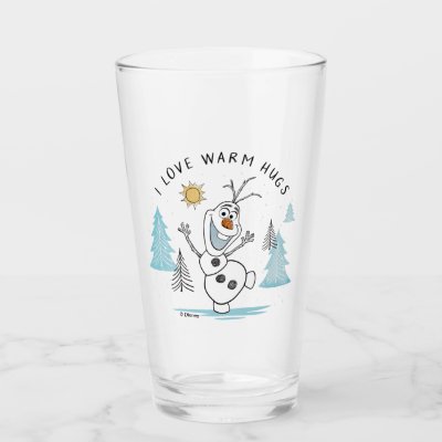 Frozen 2 | Olaf "I Love Warm Hugs" Sketch Glass