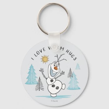 Frozen 2 | Olaf "i Love Warm Hugs" Sketch Keychain by frozen at Zazzle