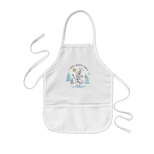 Frozen 2 | Olaf "I Love Warm Hugs" Sketch Kids' Apron (Front)