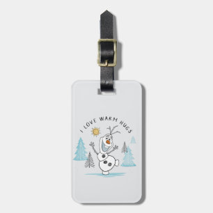 Frozen 2 Olaf "I Love Warm Hugs" Sketch Luggage Tag