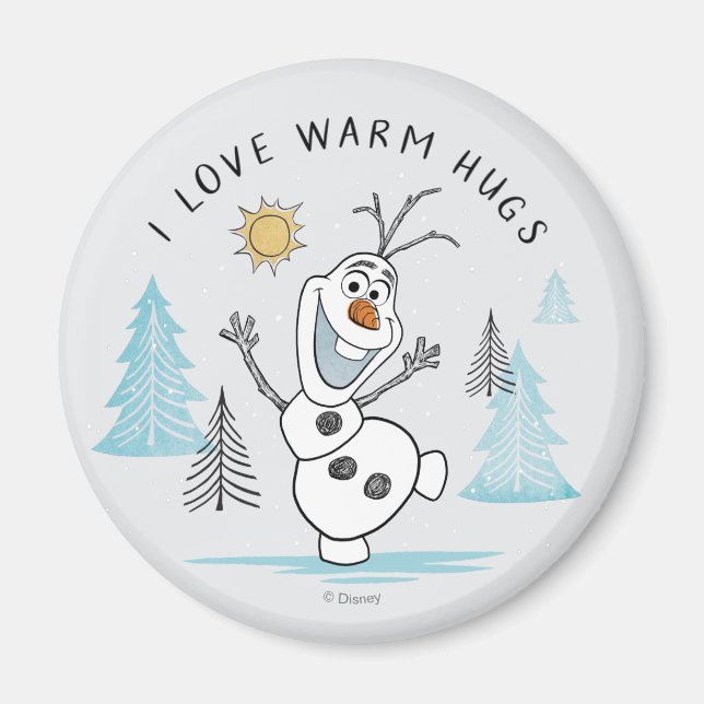 Frozen 2 | Olaf "I Love Warm Hugs" Sketch Magnet (Front)