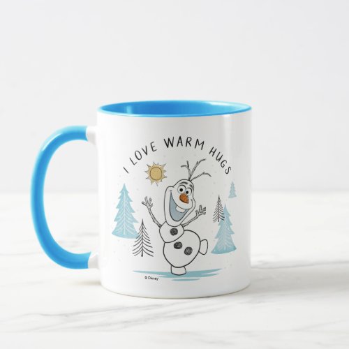 Frozen 2  Olaf I Love Warm Hugs Sketch Mug