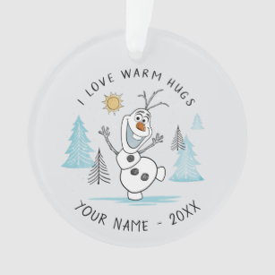 Frozen 2   Olaf "I Love Warm Hugs" Sketch Ornament