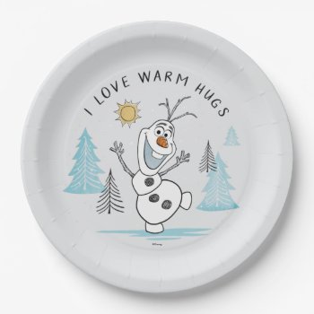 Frozen 2 | Olaf "i Love Warm Hugs" Sketch Paper Plates by frozen at Zazzle