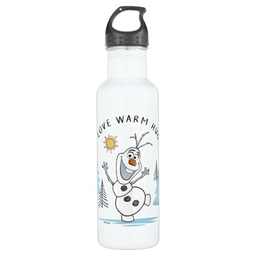 Frozen 2  Olaf I Love Warm Hugs Sketch Stainless Steel Water Bottle