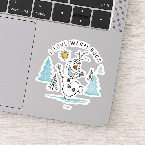 Frozen 2  Olaf I Love Warm Hugs Sketch Sticker