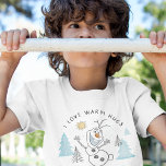 Frozen 2 | Olaf "I Love Warm Hugs" Sketch T-Shirt<br><div class="desc">Check out this cute watercolor graphic of Olaf in the woods saying "I love warm hugs".</div>