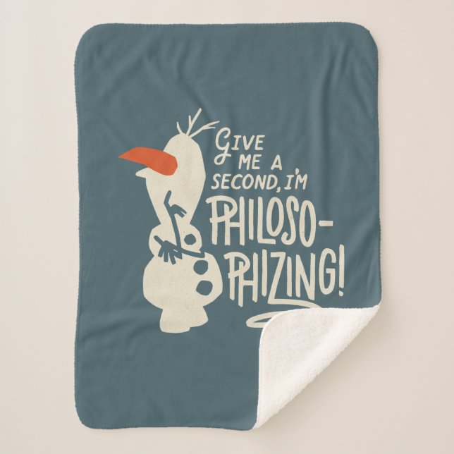 Frozen 2: Olaf | I'm Philosophizing! Sherpa Blanket (Front)