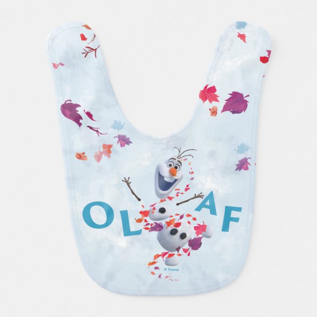 Frozen 2: Olaf In The Breeze Baby Bib (Front)