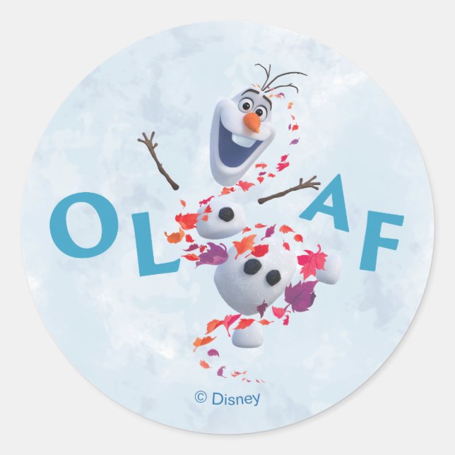 Frozen 2: Olaf In The Breeze Classic Round Sticker (Front)