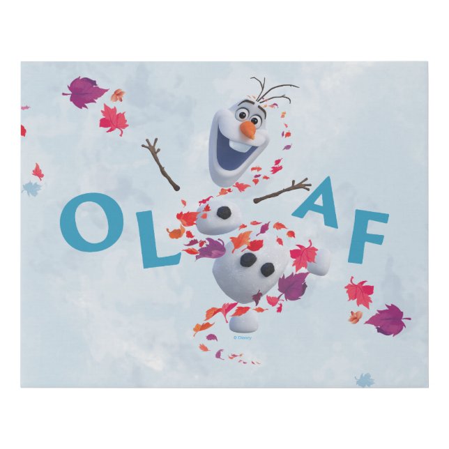 Frozen 2: Olaf In The Breeze Faux Canvas Print (Front)