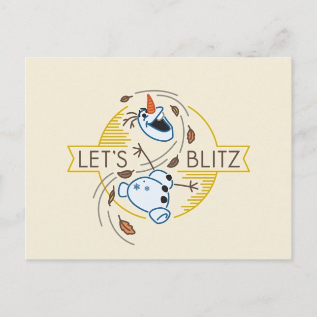 Frozen 2 | Olaf - Let's Blitz Postcard (Front)