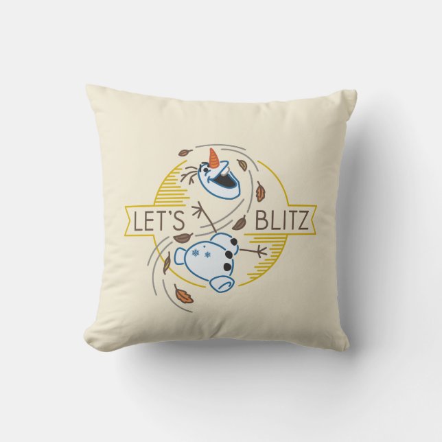 Frozen 2 | Olaf - Let's Blitz Throw Pillow (Front)