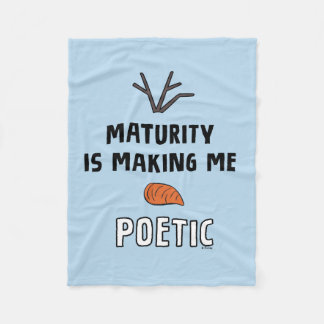 Frozen 2 | Olaf "Maturity Is Making Me Poetic" Fleece Blanket