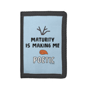 Frozen 2 Olaf "Maturity Is Making Me Poetic" Tri-fold Wallet