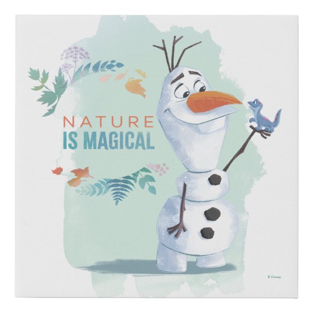 Frozen 2: Olaf | Nature Is Magical Faux Canvas Print (Front)