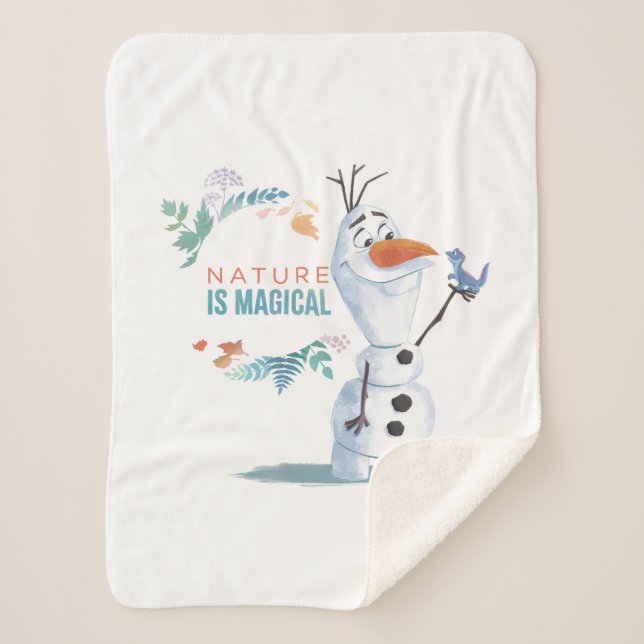 Frozen 2: Olaf | Nature Is Magical Sherpa Blanket (Front)