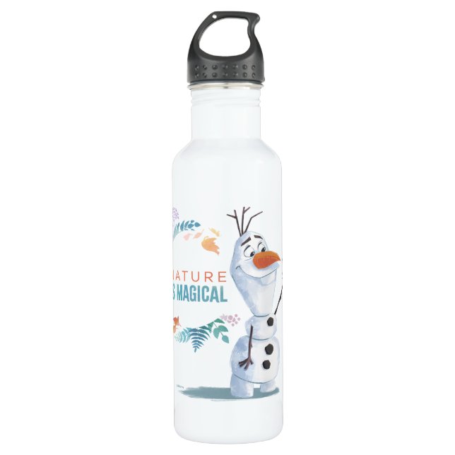 Frozen 2: Olaf | Nature Is Magical Stainless Steel Water Bottle (Front)