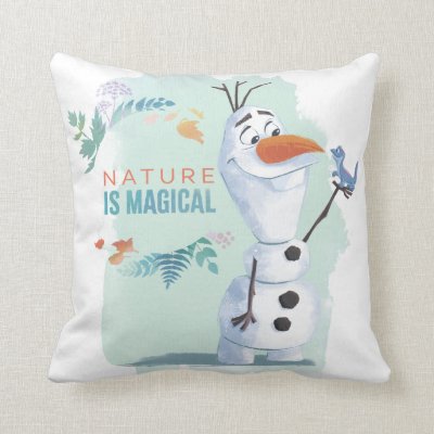 Frozen 2: Olaf | Nature Is Magical Throw Pillow