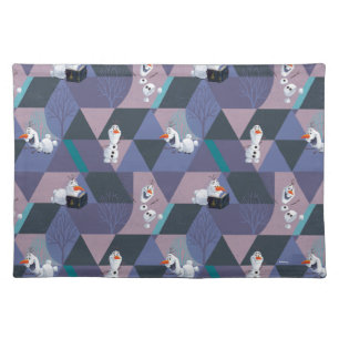 Frozen 2   Olaf Purple Geometric Pattern Cloth Placemat