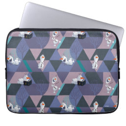 Frozen 2 | Olaf Purple Geometric Pattern Laptop Sleeve