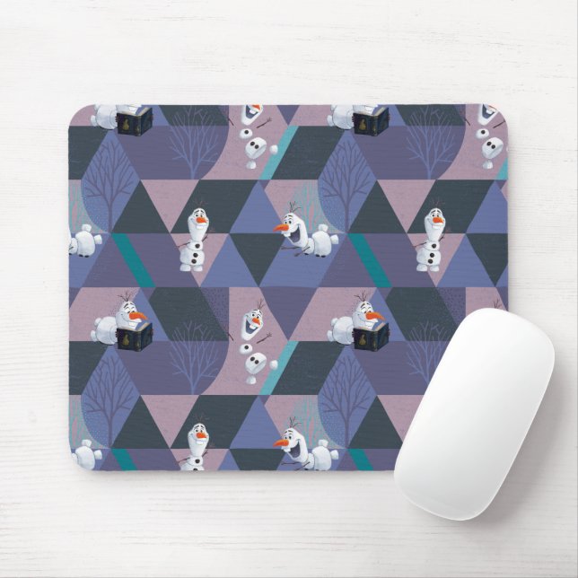 Frozen 2 | Olaf Purple Geometric Pattern Mouse Pad (With Mouse)
