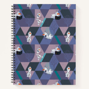 Frozen 2 Olaf Purple Geometric Pattern Notebook
