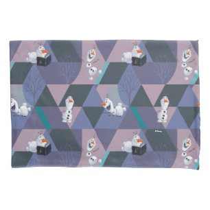 Frozen 2 Olaf Purple Geometric Pattern Pillow Case