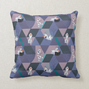 Frozen 2   Olaf Purple Geometric Pattern Throw Pillow