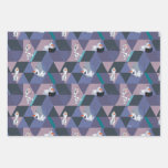 Frozen 2 | Olaf Purple Geometric Pattern Wrapping Paper Sheets