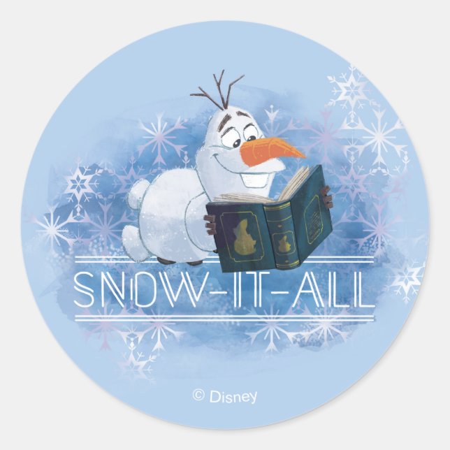 Frozen 2: Olaf | Snow-It-All Classic Round Sticker (Front)