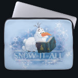 Frozen 2: Olaf | Snow-It-All Laptop Sleeve<br><div class="desc">Frozen 2 | Check out this illustration of Olaf enjoying reading his book, surrounded by snowflakes and the phrase "Snow-It-All" written below.</div>
