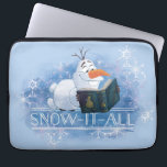Frozen 2: Olaf | Snow-It-All Laptop Sleeve<br><div class="desc">Frozen 2 | Check out this illustration of Olaf enjoying reading his book, surrounded by snowflakes and the phrase "Snow-It-All" written below.</div>