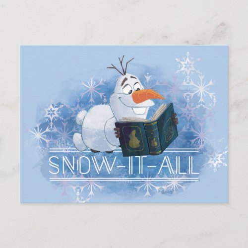 Frozen 2 Olaf  Snow_It_All Postcard
