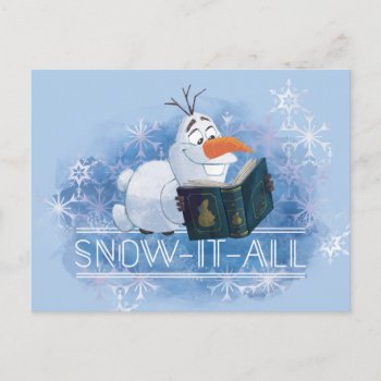 Frozen 2: Olaf | Snow-it-all Postcard by frozen at Zazzle