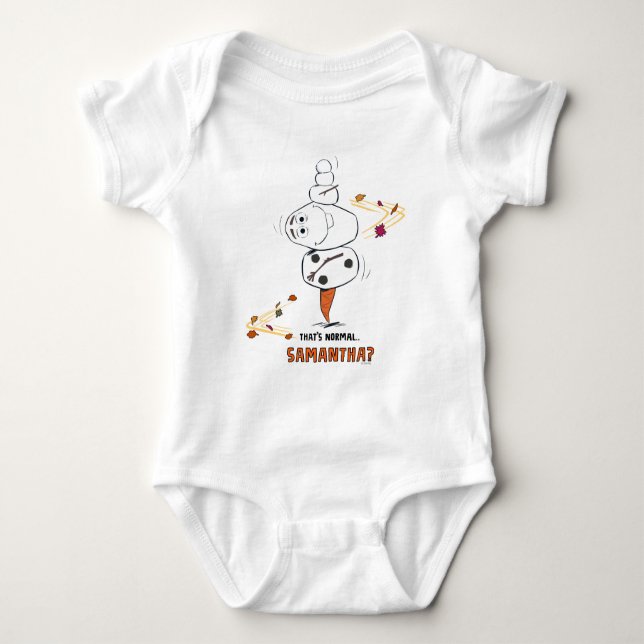 Frozen 2 | Olaf "That's Normal… Samantha?" Baby Bodysuit (Front)