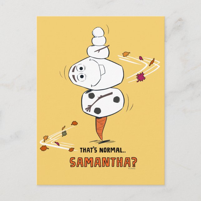 Frozen 2 | Olaf "That's Normal… Samantha?" Postcard (Front)