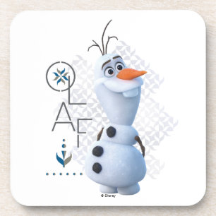 Frozen 2: Olaf With Stylized Name Graphic Beverage Coaster