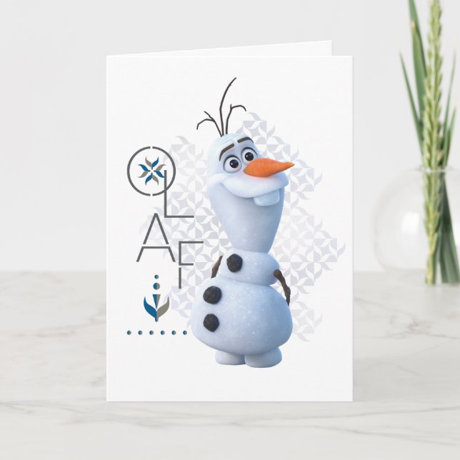 Frozen 2: Olaf With Stylized Name Graphic Card (Front)