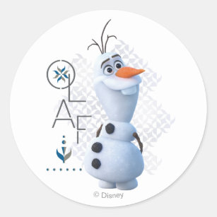 Personnalisé Frozen Olaf le bonhomme de neige Autocollants Fête D'Anniversaire vous remercier-N230 